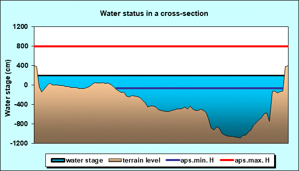 Water status in a cross - section