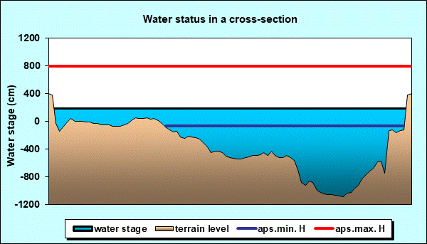 Water status in a cross - section