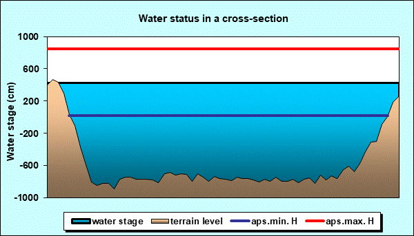 Water status in a cross - section