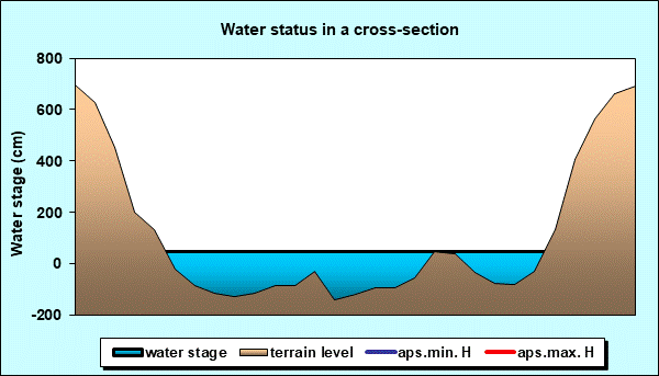 Water status in a cross - section